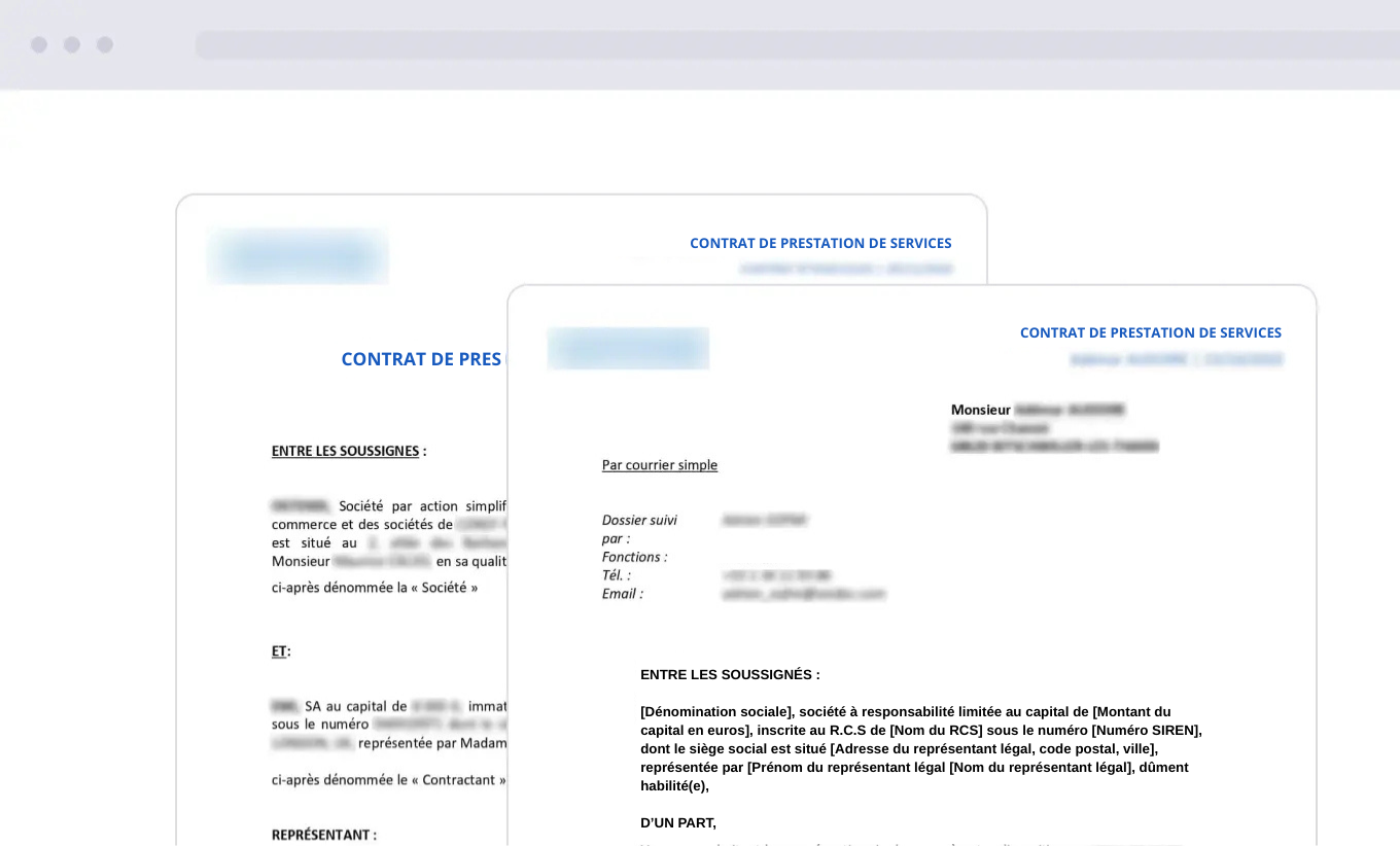 Exemple automatisation document contrat