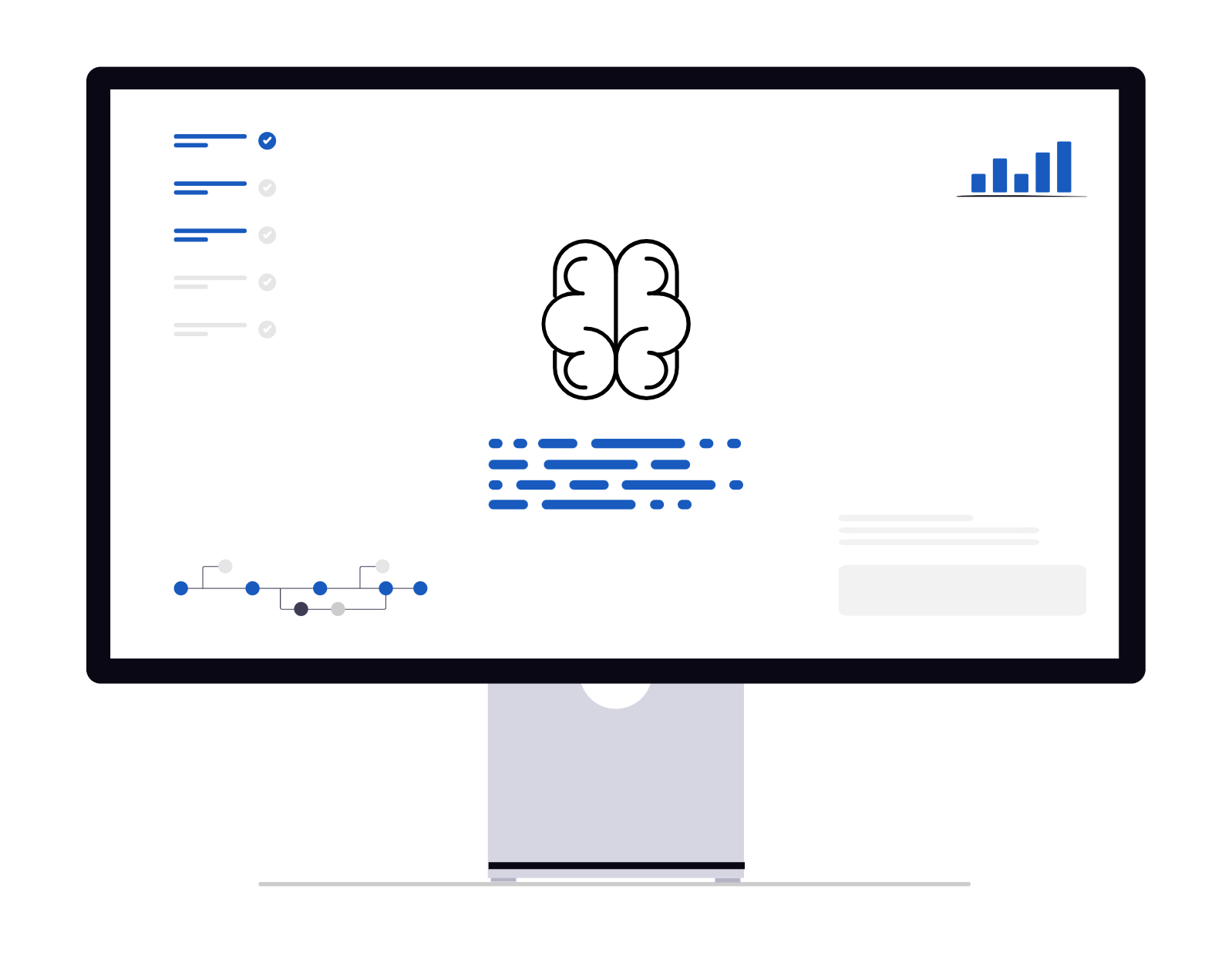 Illustration Ordinateur automatisation document